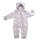 Hoppediz Fleece-Overall 68-74 grau-creme grau mit cremefarbenen Sternen