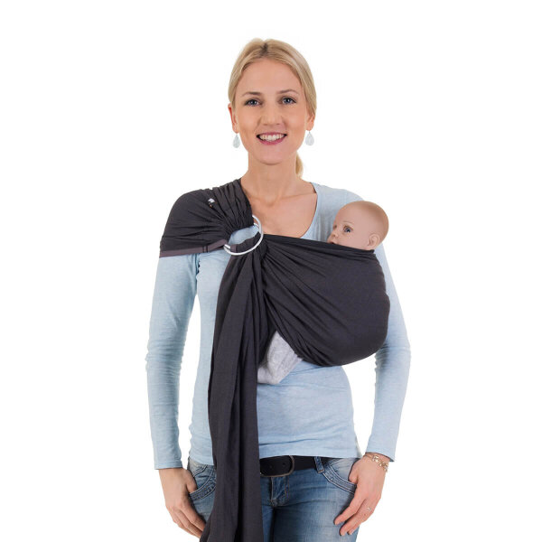 Hoppediz Ring-Sling London grau schwarz-grau London grau