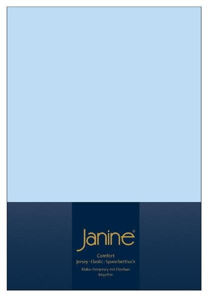 Janine Elastic-Jersey, 95% Baumwolle, 5% Elasthan Spannbettlaken TO SpB.100x200 1 teilig  TOPPER 5001-12-380 hellblau