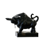 Casablanca Skulptur Stier schwarzglänzendL.49 cm...