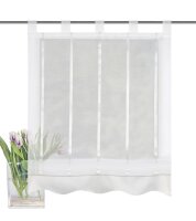Home Wohnideen Schlaufenrollo Längsstreifen 140 x 120 cm Natur
