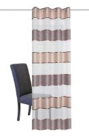 Home Wohnideen Ösenschal Querstreifen 225 x 140 cm Cappuccino