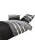 Janine Biber Bettwäsche Davos 2 teilig Bettbezug 155 x 220 cm Kopfkissenbezug 80 x 80 cm schwarz grau silber Streifen
