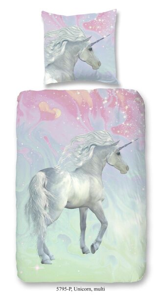 good morning Renforcé Bettwäsche 2 teilig Bettbezug 140 x 220 cm Kopfkissenbezug 60 x 70 cm Unicorn 5795.99.01 Multi