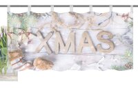 Home Wohnideen Cafehaus Aus Voile - Digital Bedruckt Xmas 052912-4001 Braun 45 X 120 cm