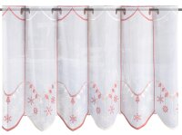 Home Wohnideen Weihnachtscafehaus Aus Transparenten Voile Adriane 013506-0701 Rot 80 X 40 cm