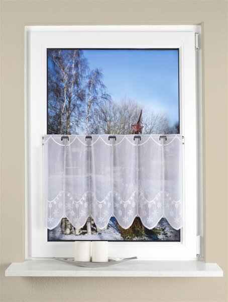 Home Wohnideen Weihnachtscafehaus Aus Transparenten Voile Adriane 013506-1101 Natur 100 X 60 cm