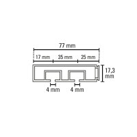 Gardinia Vorhangschienen Set 2-Lauf 120 cm weiß 120 cm