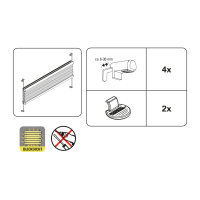 Gardinia EASYFIX Plissee mit 2 Bedienschienen weiß 45 x 130 cm