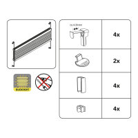 Gardinia EASYFIX Plissee Maja weiß 50 x 130 cm