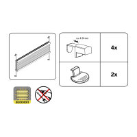 Gardinia EASYFIX Plissee Cara grau 70 x 130 cm