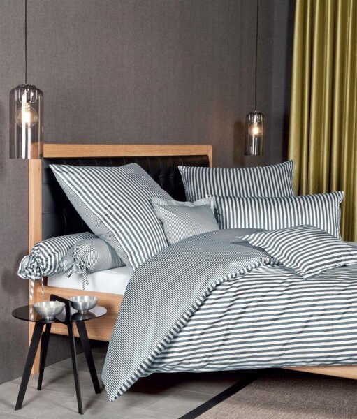 Janine Mako-Satin Bettwäsche 240x220+2x80x80 3 teilig  modernclassic 3912-48-633 anthrazit