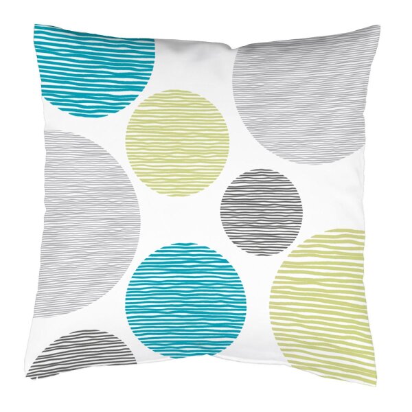 Home Wohnideen Kissenhülle Digitaldruck Borden 066502-6401 H x B 40 x 40 cm Blau-Grün