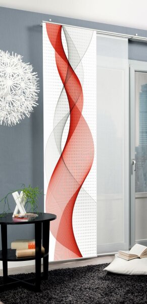Home Wohnideen Schiebevorhang Dekostoff Digitaldruck Opalia 084369-0707 H x B 245 x 60 cm Rot