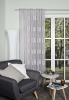 Home Wohnideen Fertigschal Querstreifen Chenille 085091-0305 H x B 245 x 140 cm Grau