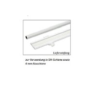 Erfal Schiebevorhang Schiebegardine Flächenvorhang Raumteiler transparent 60 x 245 cm Eva lichtdurchlässig weiß