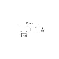 Gardinia Aluminium-Vorhangschiene 1-läufig weiß 150 cm