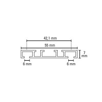 Gardinia Aluminium-Vorhangschiene 2-läufig weiß 150 cm