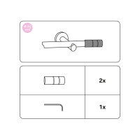 Gardinia Endstück Zylinder für Ø 25 mm edelstahl-optik cm