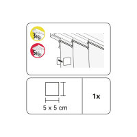 Gardinia Magnetgriff aluminium 5 x 5 cm