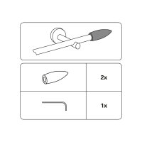 Gardinia Endstück Patrone für Ø 16 mm messing-antik 5,2 cm