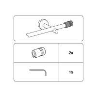 Gardinia Endstück Zylinder für Ø 16 mm edelstahl-optik 2,6 cm