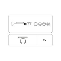 Gardinia Ring-Adapter für Universal Träger für Ø 16 mm messing-antik cm