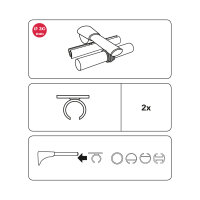 Gardinia Ring-Adapter für Universal Träger für Ø 20 mm bronze cm