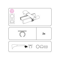 Gardinia Ring Adapter für Universal Träger für Ø 25 mm bronze cm