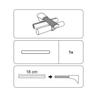 Gardinia Trägerverlängerung für Universal Träger chrom 18 cm