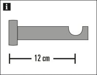 Gardinia Träger offen für Ø 25 mm buche...