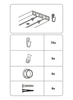 Gardinia Vorhangschienen Zubehör-Set weiß cm