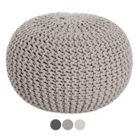 Strickhocker Pouf Sitzpouf Sitzpuff Grobstrick-Optik...