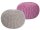 Soma Sitzhocker Pouf Hocker SET 2 Stück Grobstrick-Optik Ø 55 cm, H 37 cm (BxHxL) 55 x 37 x 55 cm beige & pink