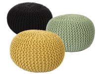 Soma Sitzhocker Pouf Hocker SET 3 Stück...