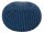 Soma Pouf Ø 55 cm Strickhocker Sitzpouf Sitzpuff Grobstrick-Optik extrahoch Höhe 37 cm (BxHxL) 55 x 37 x 55 cm meeresblau