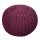 Soma Pouf Ø 55 cm Strickhocker Sitzpouf Sitzpuff Grobstrick-Optik extrahoch Höhe 37 cm (BxHxL) 55 x 37 x 55 cm bordeaux