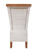 Soma Esszimmer-Stuhl Rattanstuhl weiß Perth Sitzkissen Leinen weiß (BxHxL) 47 x 97 x 54 cm ohne Sitzkissen