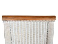 Soma Esszimmer-Stuhl Rattanstuhl weiß Perth Sitzkissen Leinen weiß (BxHxL) 47 x 97 x 54 cm ohne Sitzkissen