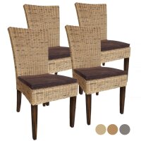 Soma Esszimmer Stühle Rattanstühle Set Cardine 4 Stück mit/ohne Sitzkissen (BxHxL) 48 x 98 x 60 cm cabana mit Sitzkissen