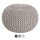 Soma Strickhocker Pouf Ø 45 cm Sitzpouf Sitzpuff Grobstrick-Optik Pouf Strick Bodenkissen Höhe 30 cm (BxHxL) 45 x 30 x 45 cm dunkelgrau - schiefer