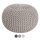 Soma Strickhocker Pouf Ø 45 cm Sitzpouf Sitzpuff Grobstrick-Optik Pouf Strick Bodenkissen Höhe 30 cm (BxHxL) 45 x 30 x 45 cm natur - wollweiß