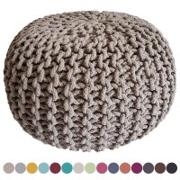 Soma Strickhocker Pouf Ø 45 cm Sitzpouf Sitzpuff...