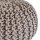 Soma Strickhocker Pouf Ø 45 cm Sitzpouf Sitzpuff Grobstrick-Optik Pouf Strick Bodenkissen Höhe 30 cm (BxHxL) 45 x 30 x 45 cm beige