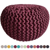 Soma Strickhocker Pouf Ø 45 cm Sitzpouf Sitzpuff...