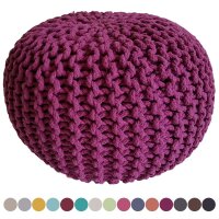 Soma Strickhocker Pouf Ø 45 cm Sitzpouf Sitzpuff...