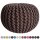 Soma Strickhocker Pouf Ø 45 cm Sitzpouf Sitzpuff Grobstrick-Optik Pouf Strick Bodenkissen Höhe 30 cm (BxHxL) 45 x 30 x 45 cm zimt