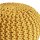 Soma Strickhocker Pouf Ø 45 cm Sitzpouf Sitzpuff Grobstrick-Optik Pouf Strick Bodenkissen Höhe 30 cm (BxHxL) 45 x 30 x 45 cm sonnengelb