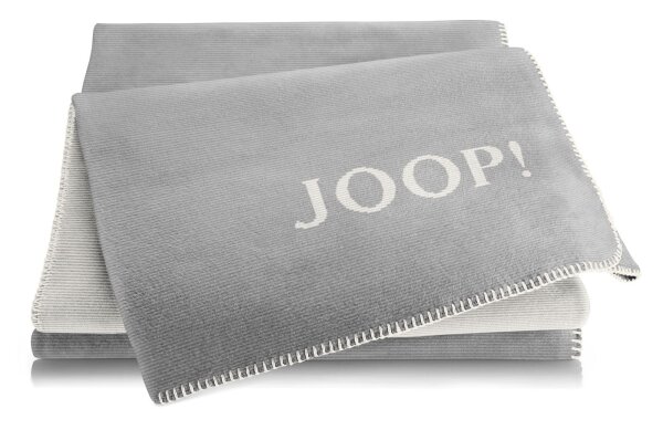 Joop Tagesdecke Kuscheldecke 150 x 200 cm Zierstich  MELANGE-DF Graphit-Ecru