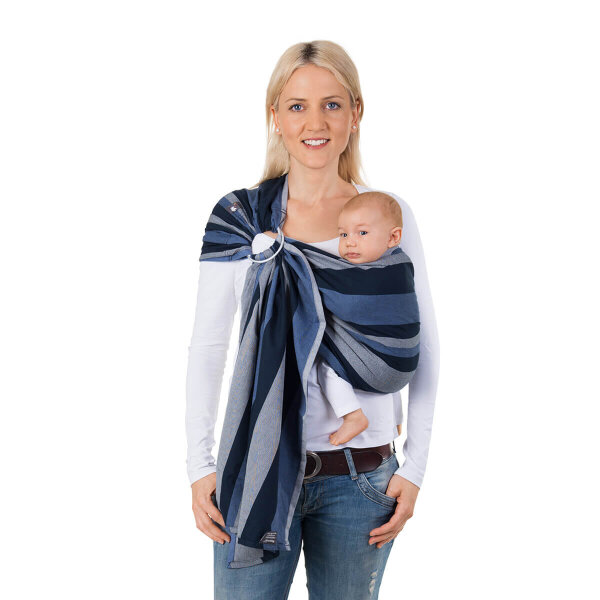 Hoppediz Ring-Sling Montreal blau/hellblau/natur Montreal